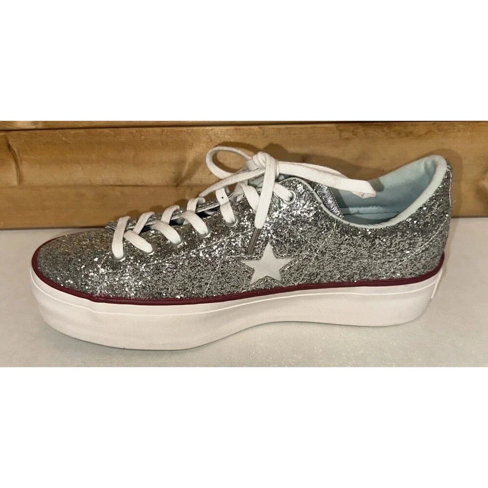 Chiara Ferragni Converse One Star Platform Ox Glitter Women’s 9.5 Silver shoes